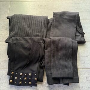 Lot of Black Assorted Leggings (4)
